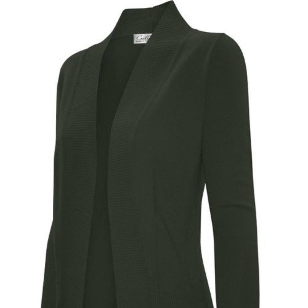 Dark Green Cardigan Sweater